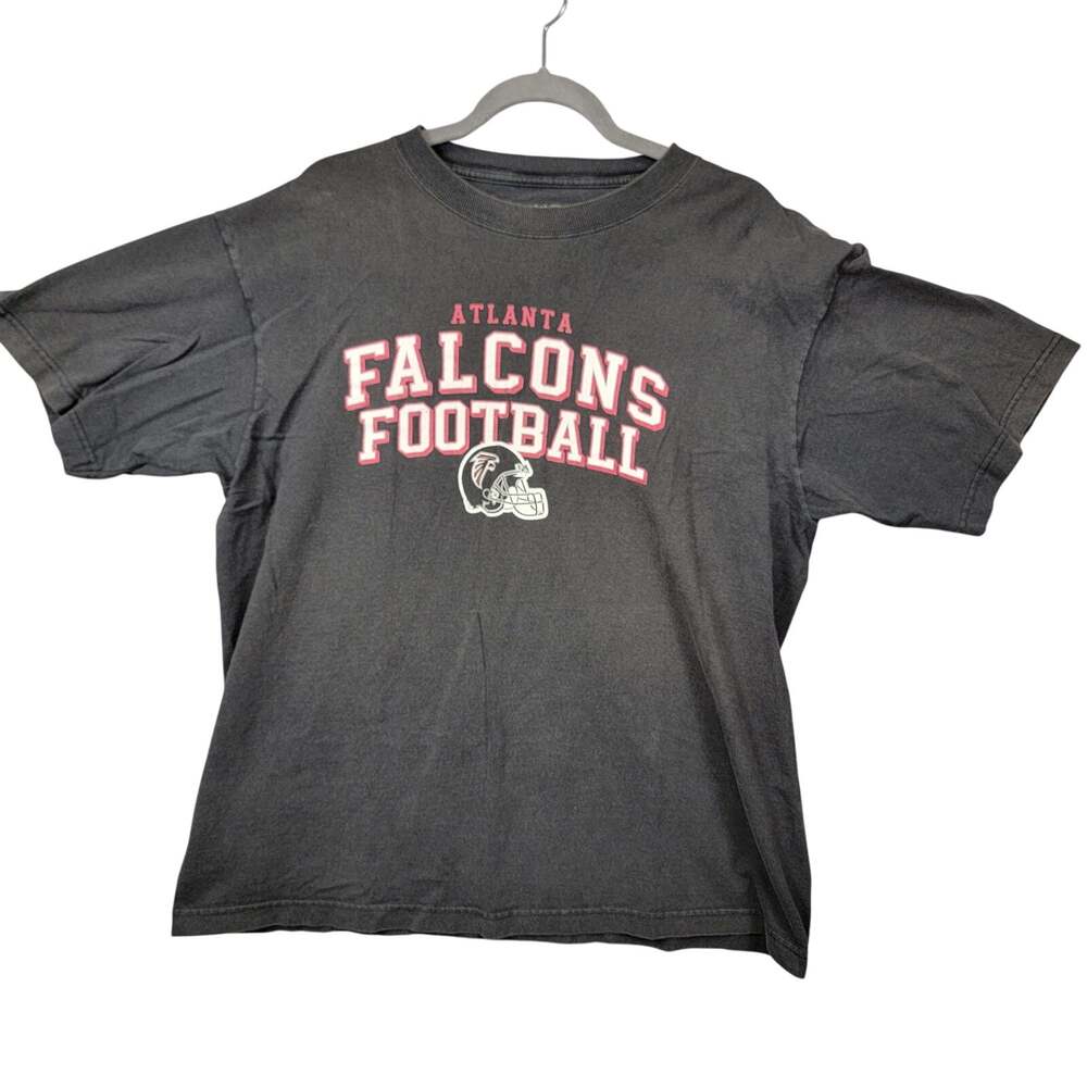 Reebok Atlanta Falcons Football Graphic Tee Mens Large Black Short Sleeve NFL